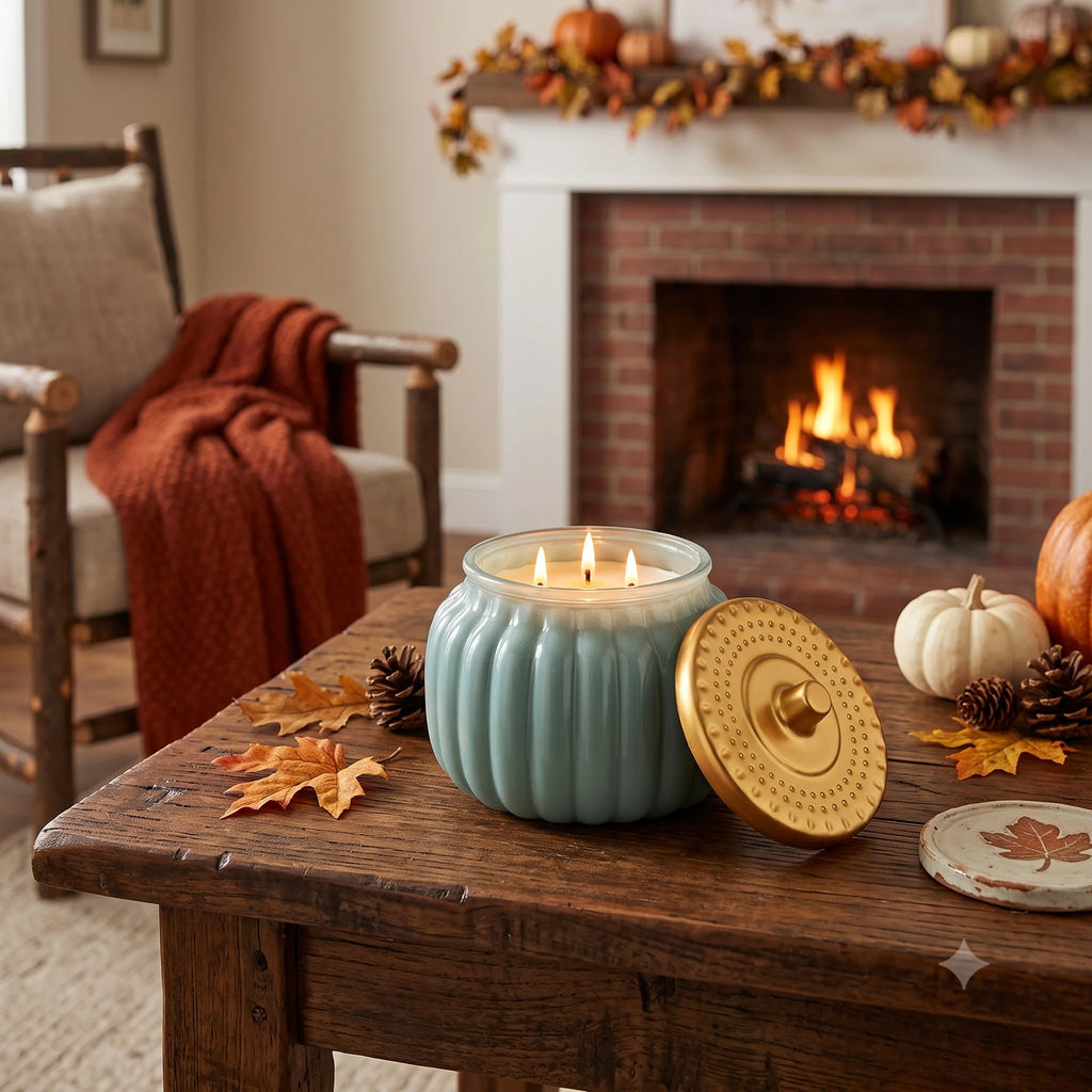 *PRE-ORDER* Heirloom Pumpkin, 3-Wick Ceramic, 18oz (Est. 9/28)